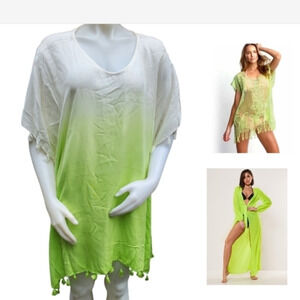 Plus Size Fringed Swimsuit Cover up‎ 1X -:3X